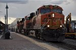 Westbound intermodal rolls through the station